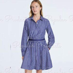 Free Assembly | Cotton Shirtdress, Mysterious Blue